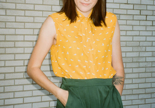 LaVieLente's Animal Pattern Sleeveless Blouse