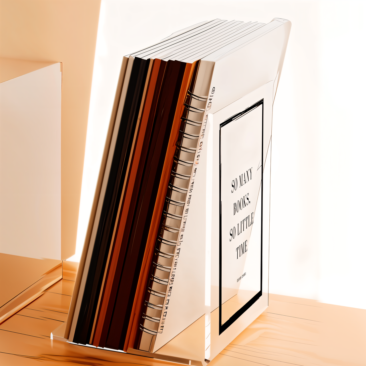 Stylish Acrylic Bookend with Inspirational Quotes Book Holder Perfect for Home and Office