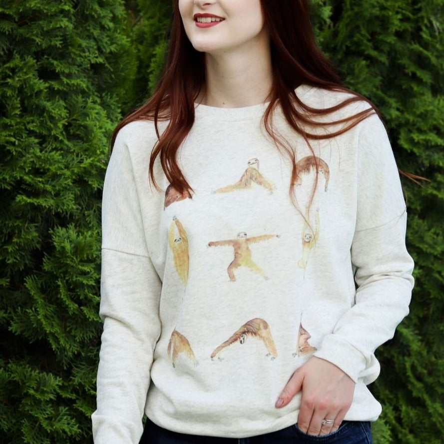 Women's Cotton Long Sleeve Graphic Sweatshirt Crewneck Pullover